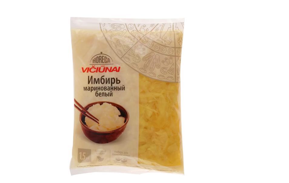 Имбирь Viciunai маринованный белый 1 кг., флоу-пак
