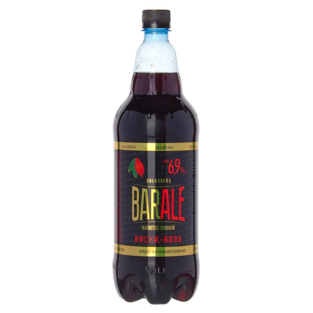 Напиток пивной Barale со вкусом виски кола светлый фильтрованный пастеризованный 6,9% 1,35 л., ПЭТ