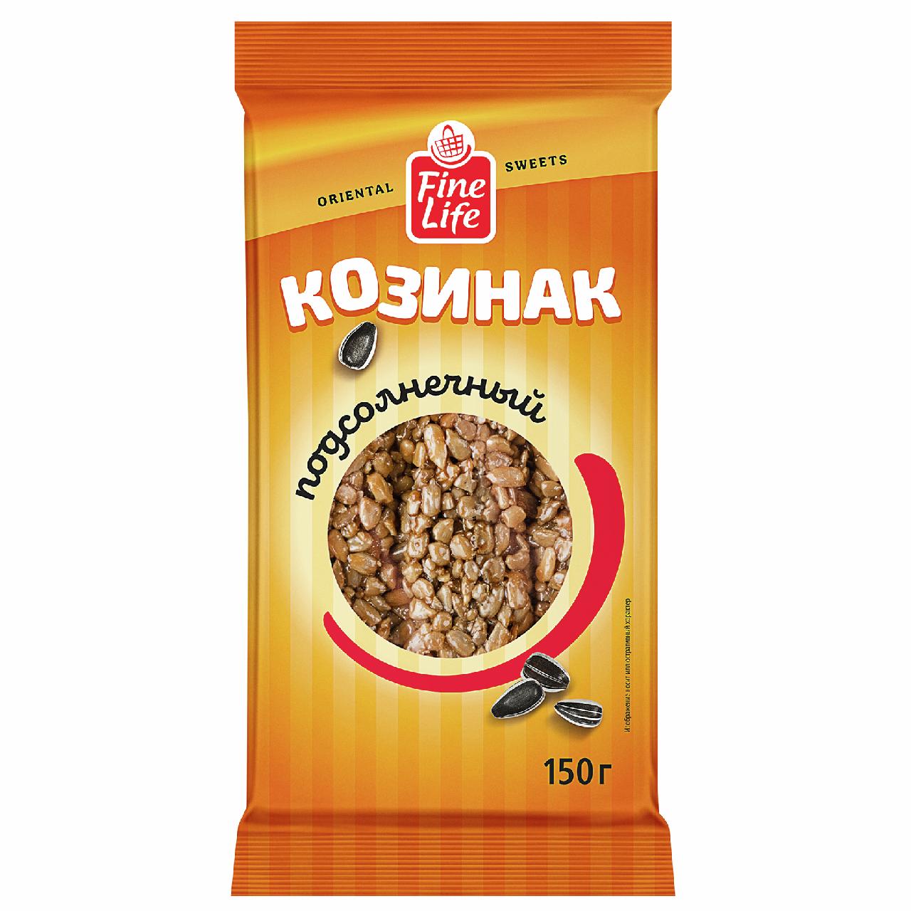 Козинак Fine Life подсолнечный 150 гр., флоу-пак
