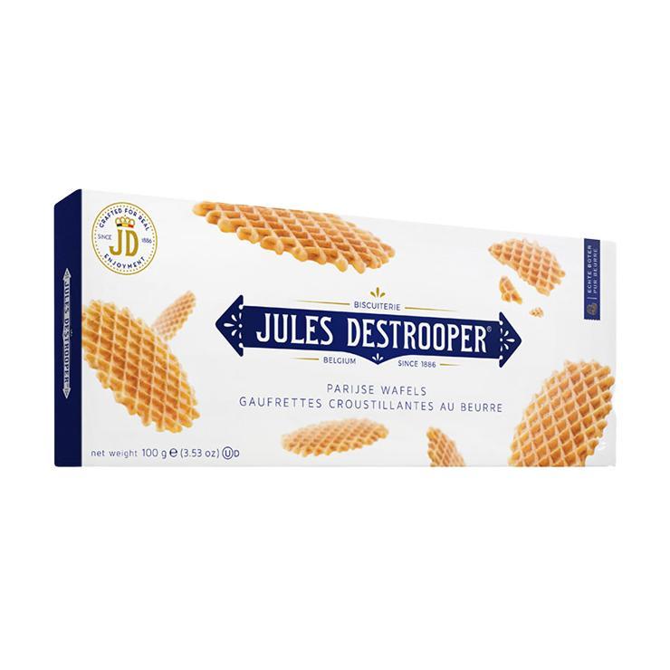 Вафли Jules Destrooper Butter Waffles хрустящие сливочные 100 гр., картон
