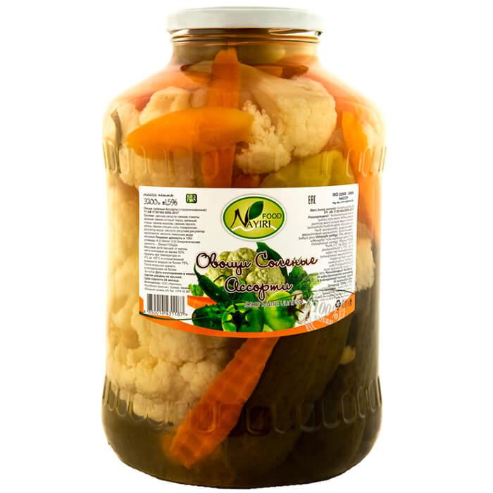 Маринад с цветной капустой Nayiri food Ассорти 950 гр., стекло