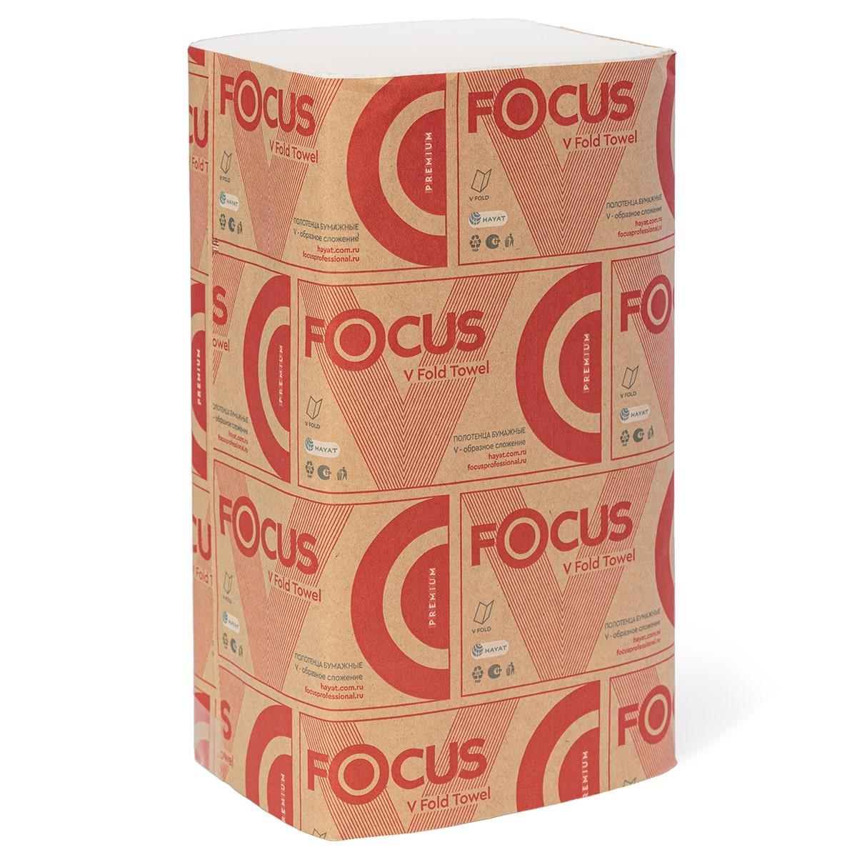 Полотенца бумажные Focus 18 м 2-слойные 2 рул/упак Россия 50464674/5046178 белые., флоу-пак