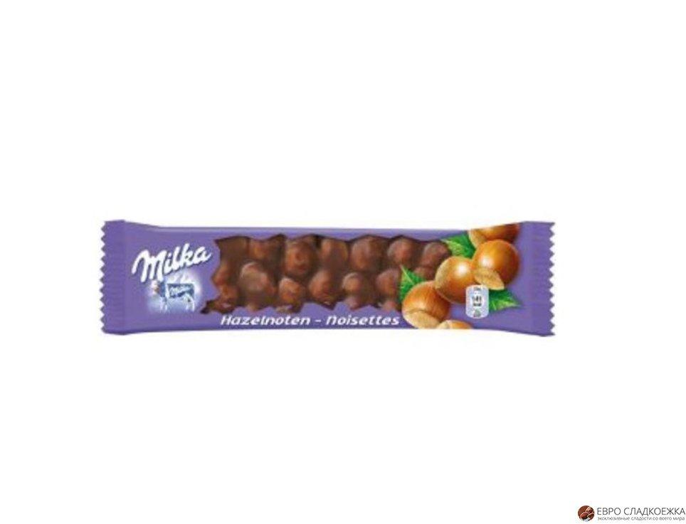 Батончик шоколадный Milka фундук 45 гр., флоу-пак