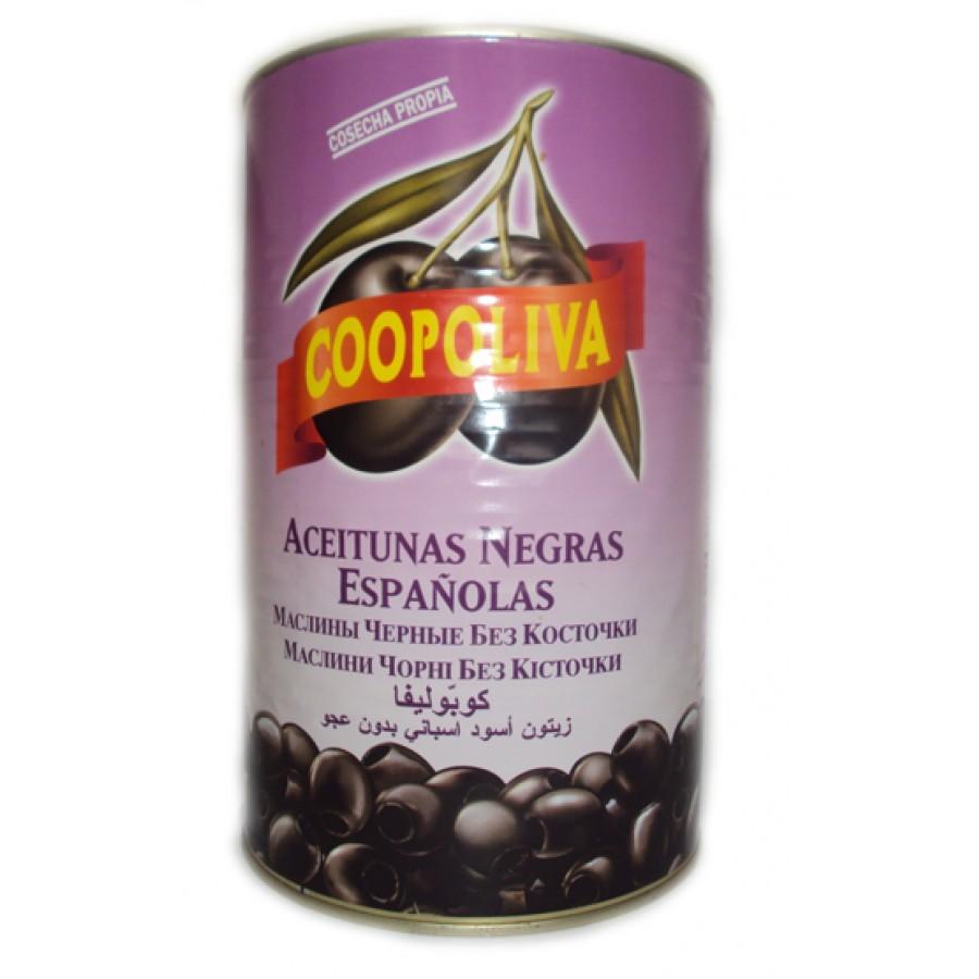 Маслины Coopoliva без косточки, 4,3 кг., ж/б