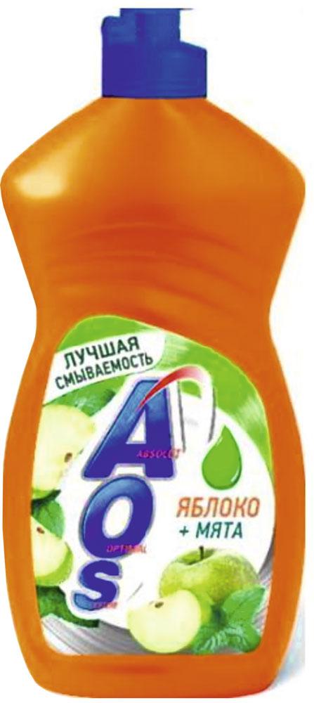 Средство AOS для мытья посуды яблоко и мята, 900 мл., ПЭТ