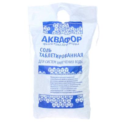 Соль таблетированная Аквафор 10 кг., пакет
