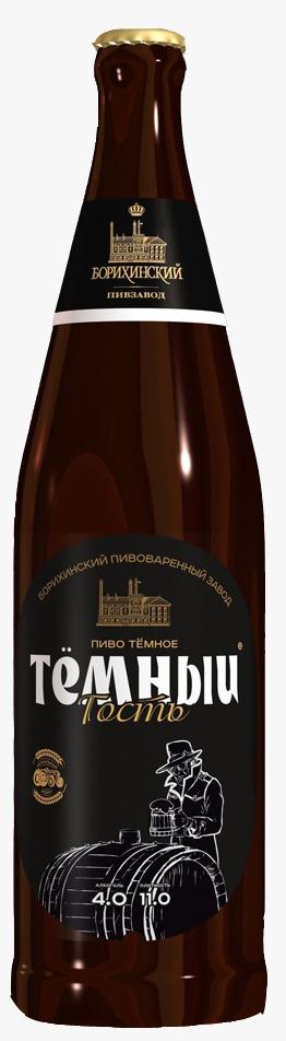 Пиво темное фильтрованное, Темный гость, 500 мл., стекло