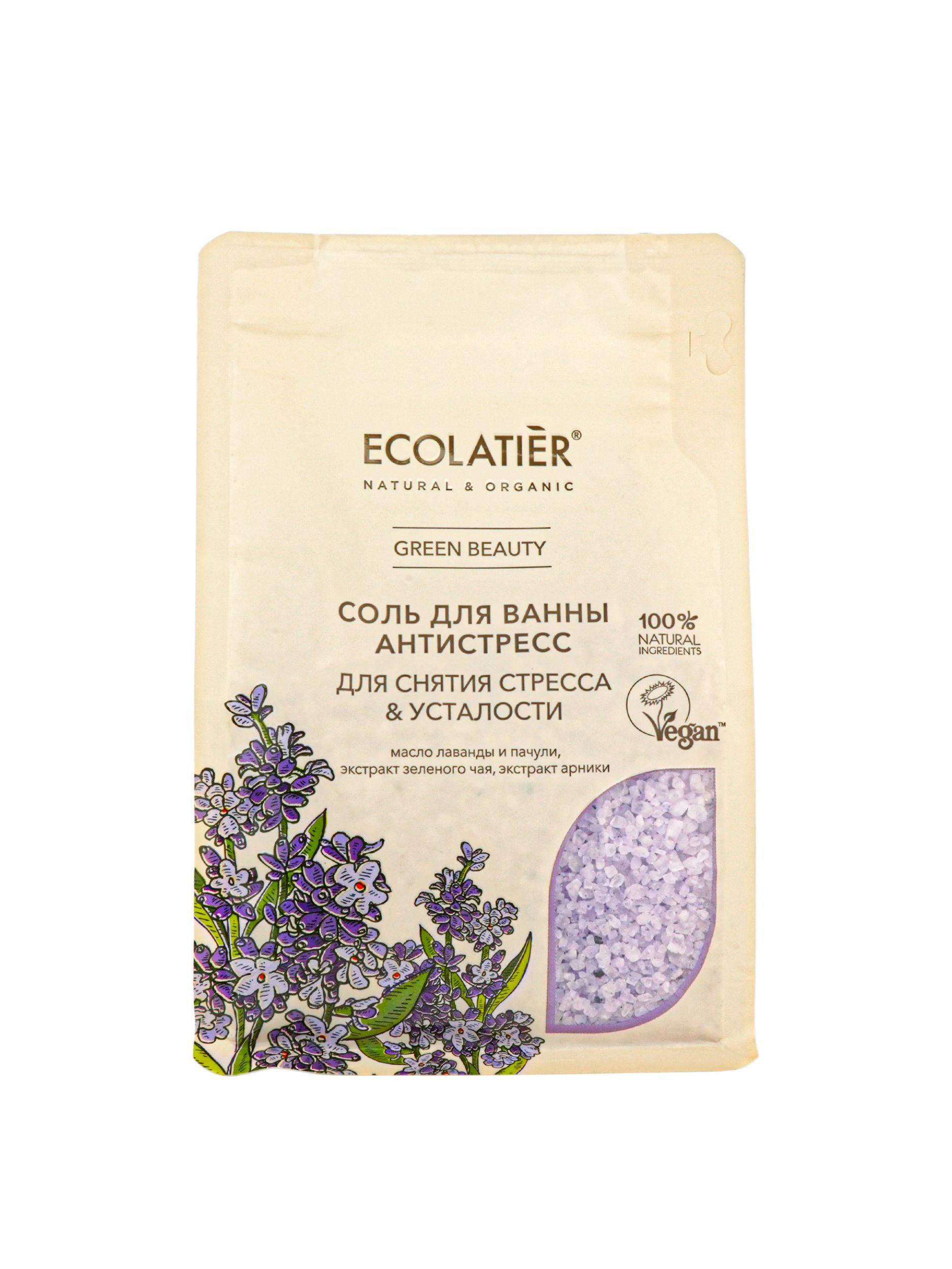 Соль для ванн Ecolatier green beauty антистресс, 600 гр., дой-пак