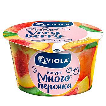 Йогурт Viola Very Berry с персиком 2,6% 180 гр., ПЭТ