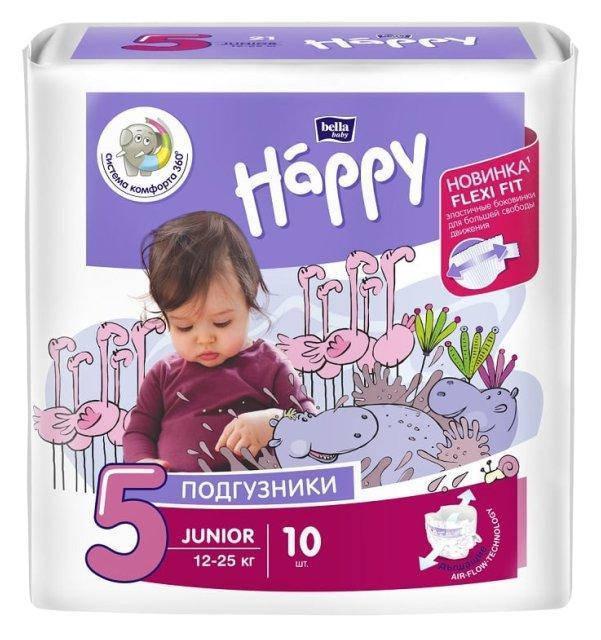 Подгузники 5 Junior (12-25 кг.) 10 шт., Bella Baby Happy