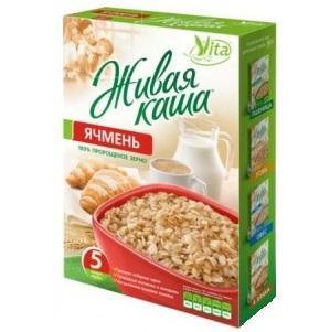 Живая каша ячмень 100% пророщенное зерно, Vita, 300 гр., картон