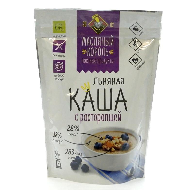 Каша льняная с расторопшей, Масляный Король, 300 гр., флоу-пак