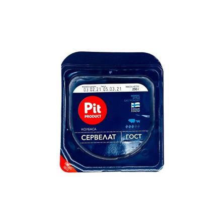 Колбаса Pit-Product сервелат Гост нарезка, 350 гр., вакуум