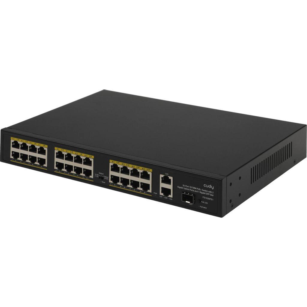 Коммутатор CUDY FS1026PS1, неуправляемый