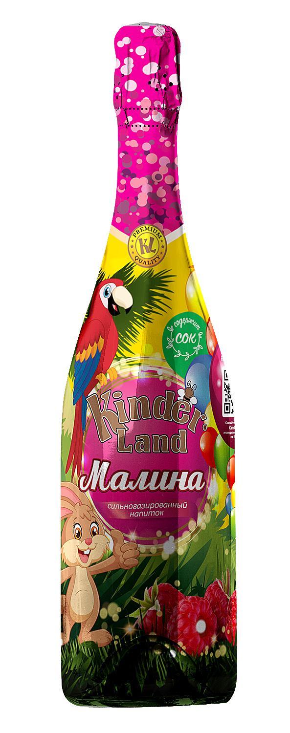 Шампанское детское Kinder Land малина 750 мл., стекло
