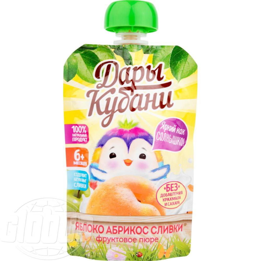 Пюре фруктовое из груш Дары Кубани, 90 гр., дой-пак с дозатором