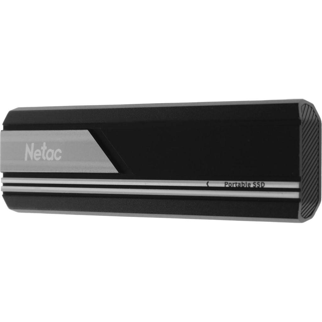 1ТБ Внешний диск SSD Netac ZX10 NT01ZX10-001T-32BK, USB-C, запись - 1050МБ/с, чтение - 1050МБ/с, черный
