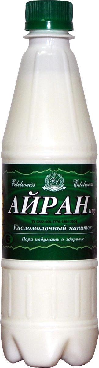 Кисломолочный напиток Айран-Нор 0,1% обезжиренный, Edelweis, 500 мл., пластиковая бутылка