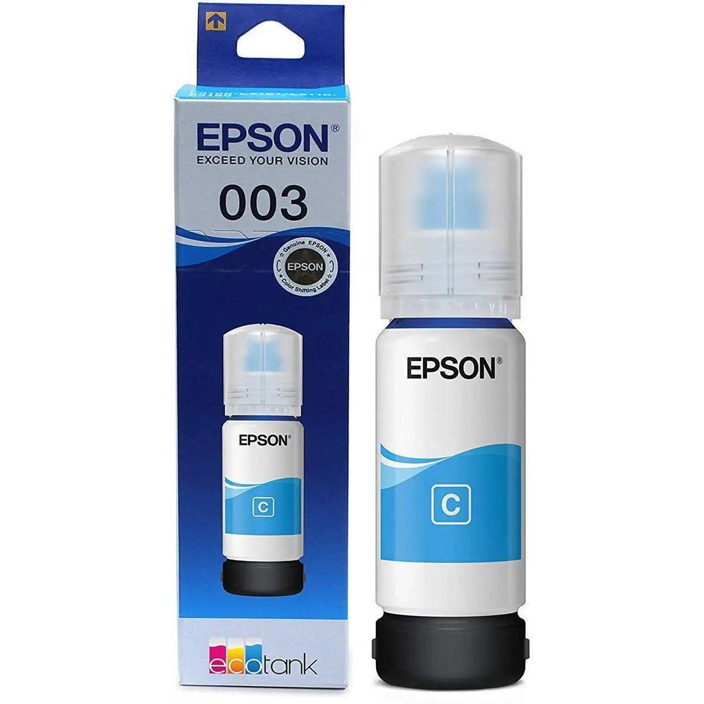 Чернила Epson 003 C13T00V298, для Epson, 65мл, голубой
