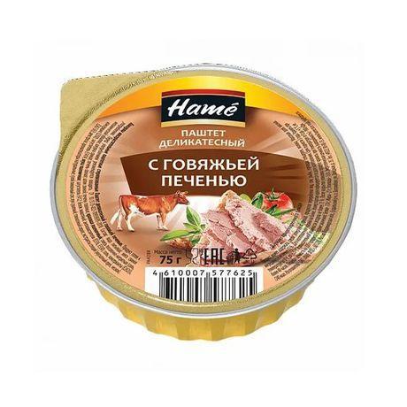 Паштет Hame деликатесный с говяжьей печенью 75 гр., ламистер