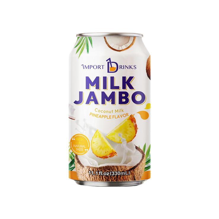 Напиток сокосодержащий MILK JAMBO кокосовое молоко ананас Вьетнам 330 мл., ж/б