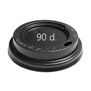 Крышка пластиковая черная d90 мм.