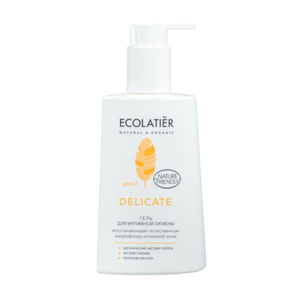 Гель для интимной гигиены с экстрактом лотоса, Ecolatier Delicate, 250 мл., картонная коробка