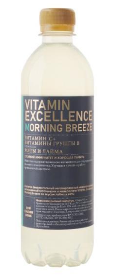 Напиток витаминизированный Vitamin Excellence Morning breeze co вкусом лайма и мяты 500 мл., ПЭТ
