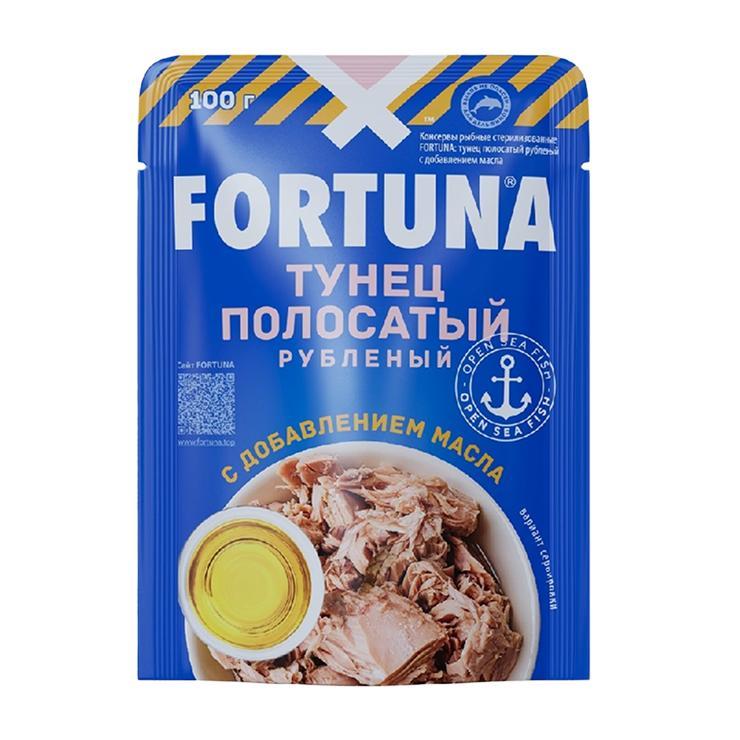 Тунец FORTUNA рубленый с маслом 100 гр., пауч