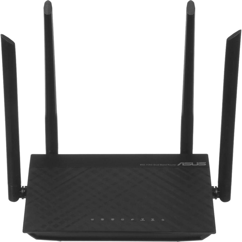 Wi-Fi роутер ASUS RT-AC1200 V2, Wi-Fi 5, AC1200, 2.4/5ГГц, 4 LAN, черный