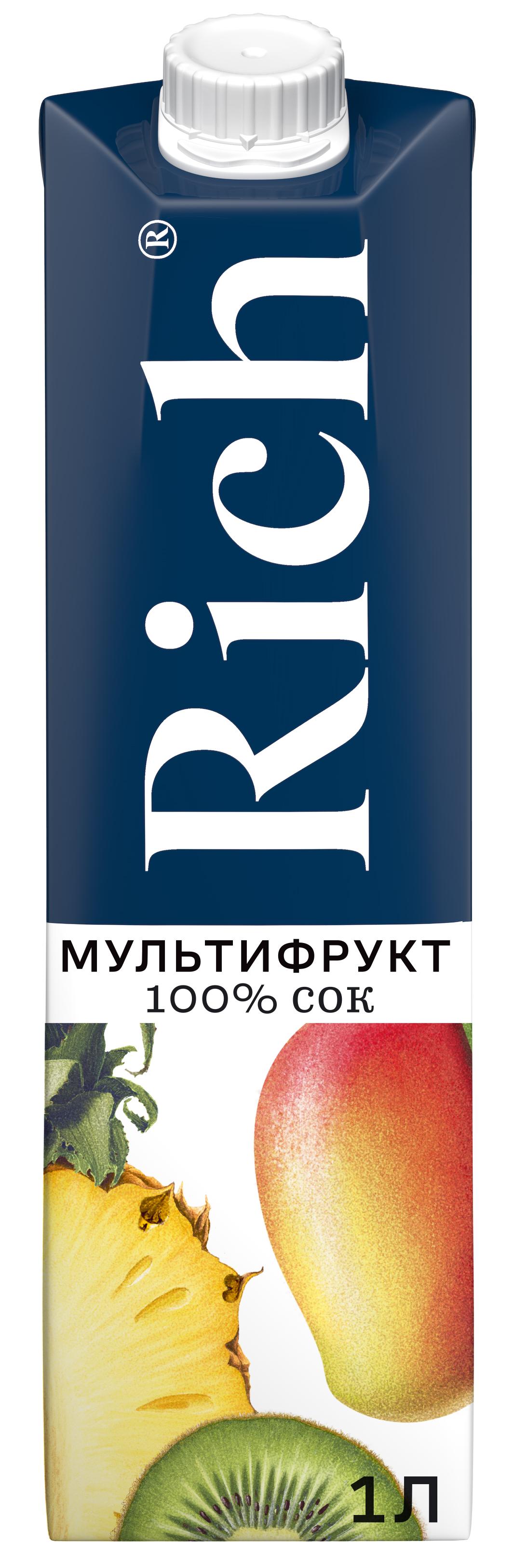 Сок Rich мультифрукт 1 л., тетра-пак