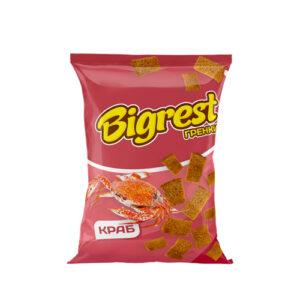 Гренки BigRest со вкусом краба 40 гр., флоу-пак