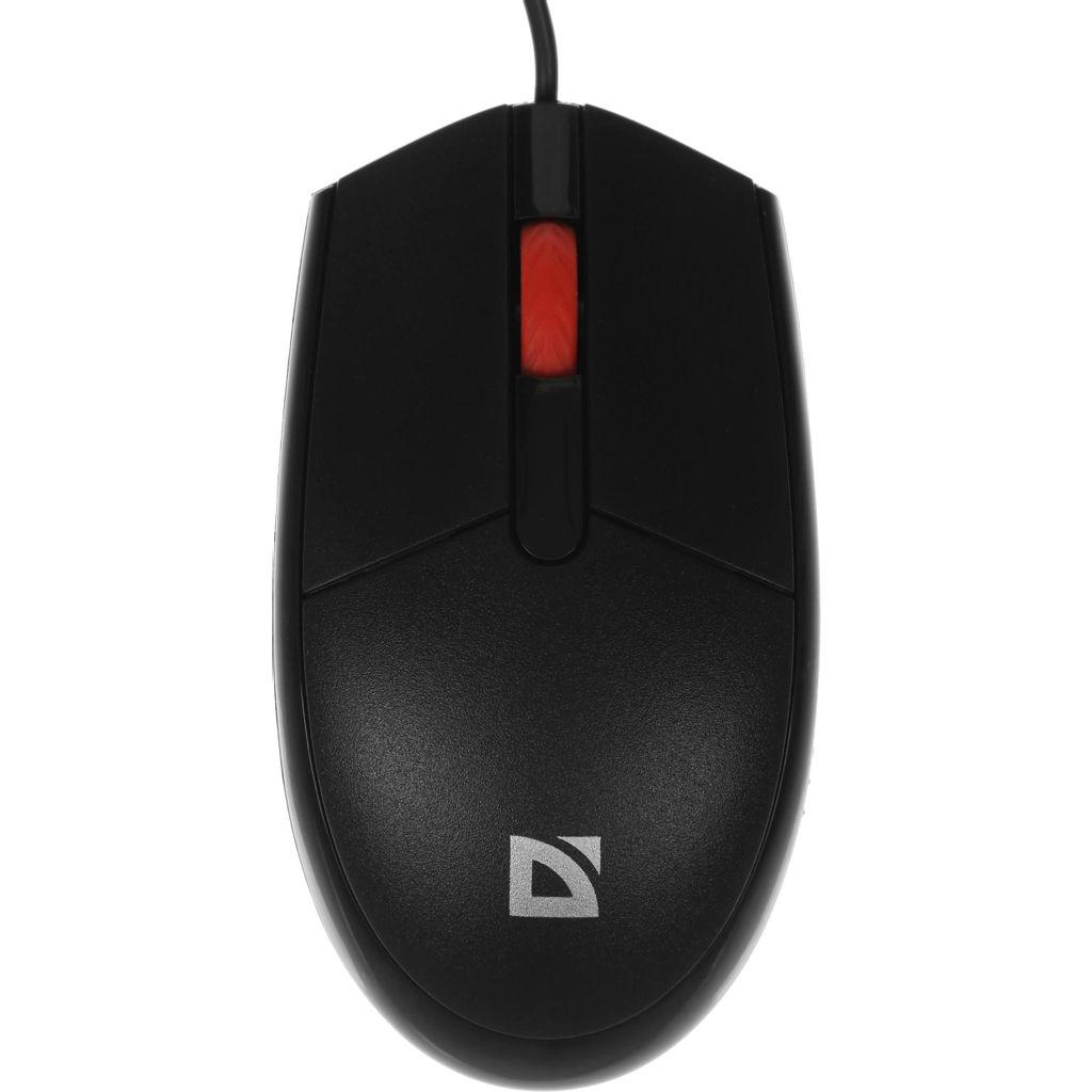 Мышь проводная Defender Delta MM-523, оптическая, USB, 1000dpi, черный [52523]