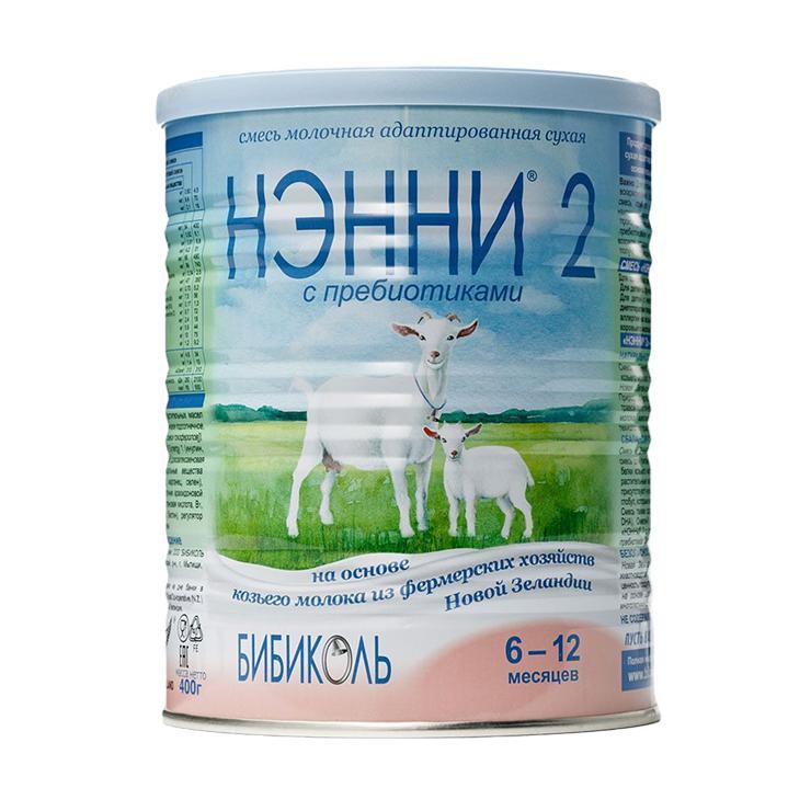 Смесь молочная Ненни 2 с пребиотиками с 6 месяцев 400 гр., ж/б