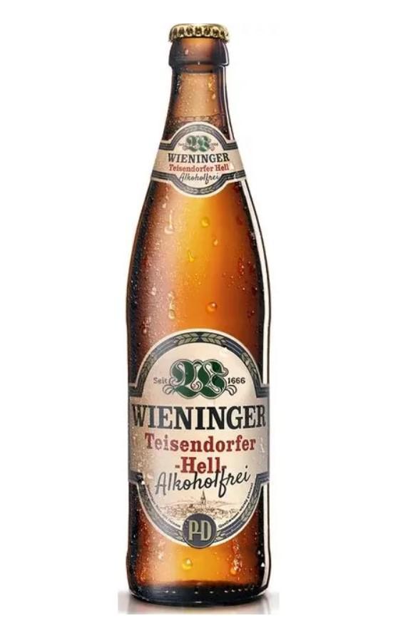 Пиво безалкогольное Wieninger Teisendorfer Hell светлое фильтрованное 500 мл., стекло