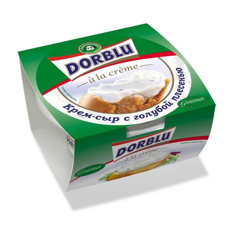 Крем-сыр Dorblu a la creme с голубой плесенью 65%, Россия
