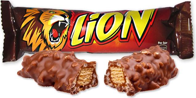 Батончик вафельный Lion с карамелью 42 гр., флоу-пак