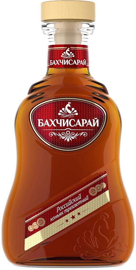 Коньяк российский КВКК Бахчисарай трёхлетний 40% 500 мл., стекло