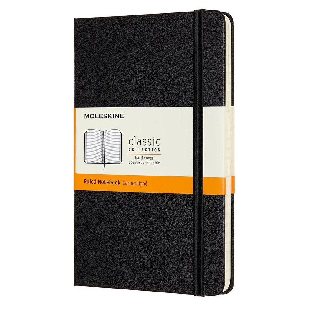 Блокнот Moleskine Classic, 208стр, в линейку, твердая обложка, черный [qp050]