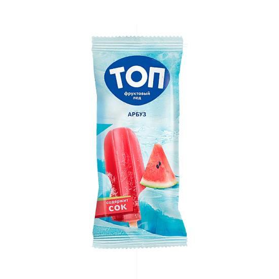 Мороженое лед ТОП со вкусом арбуза 70 гр., флоу-пак