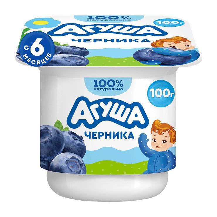 Творожок Агуша черника 3,9% черника 100 гр., пластик