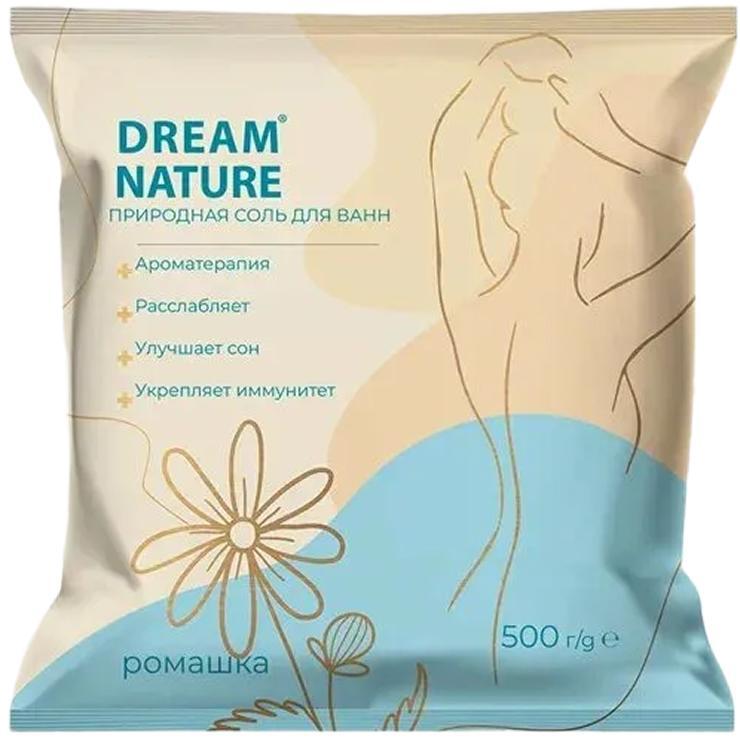 Соль для ванн Dream Nature ромашка цветная ароматизированная 500 гр., картон