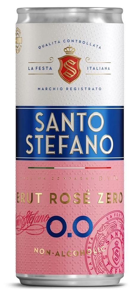 Напиток пивной безалкогольный Санто Стефано Brut Rose игристый 250 мл., ж/б