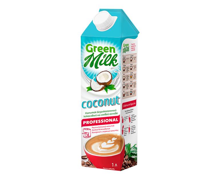 Напиток растительный Green Milk Кокос на рисовой основе, 1 л., тетра-пак