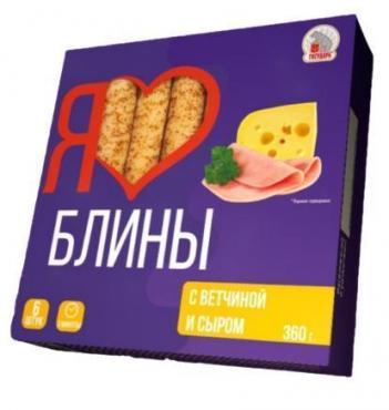 Блинчики Государь с ветчиной и сыром замороженные 360 гр., картон