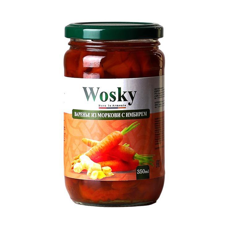 Варенье Wosky из моркови с имбирем 482 гр., стекло