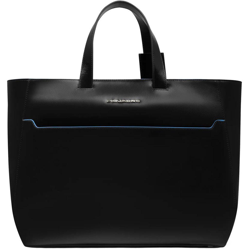 Деловая сумка PIQUADRO Blue Square, женская, кожа натуральная, черный [bd6680b2/n]