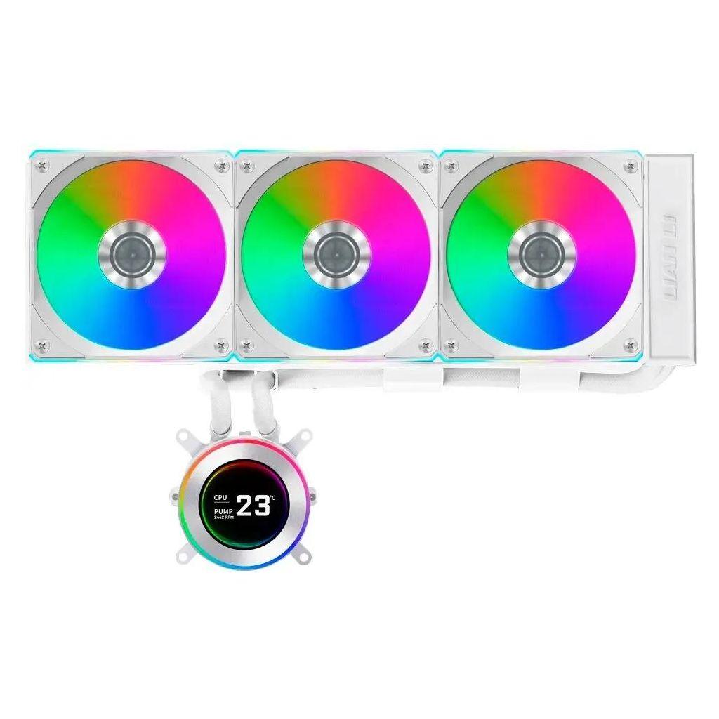 Система водяного охлаждения Lian Li HydroShift II LCD-C 360CL, LCD, 4-pin, ARGB, 120мм, белый, retail [g89.ghs2lcd36rw.r0]
