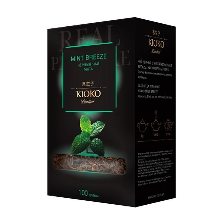 Чай листовой Kioko Limited черный с мятой 100 гр., картон