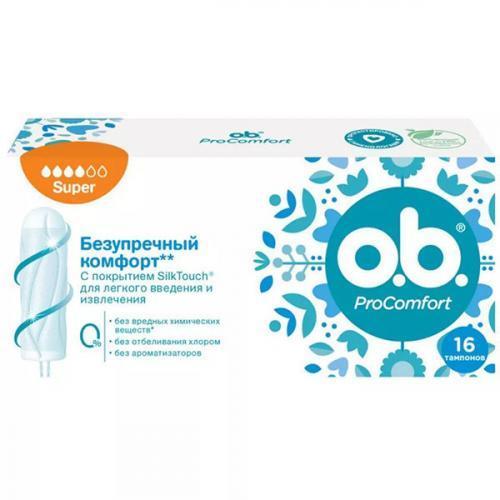 Тампоны O.B. ProComfort Super 16 шт., картон